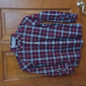 Boys Long Sleeve Button Down Collar Shirt - Size Medium